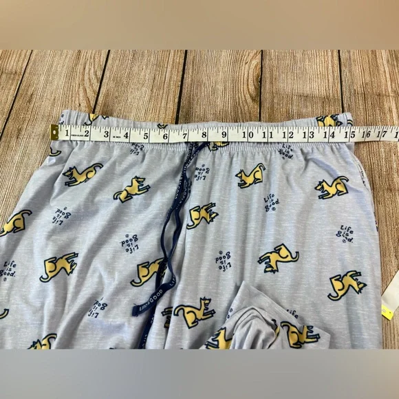 Women’s Life Is Good Dog Print Sleep Jogger Pants Size Large - Picture 5 of 8